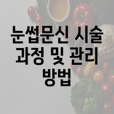 눈썹문신 시술 과정 및 관리 방법