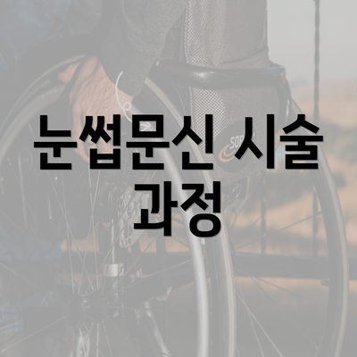 눈썹문신 시술 과정