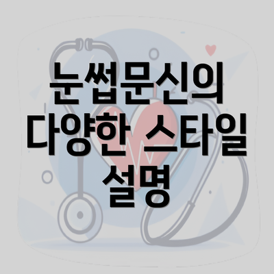 눈썹문신의 다양한 스타일 설명