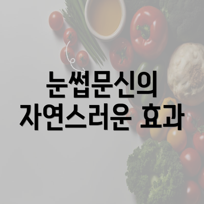 눈썹문신의 자연스러운 효과