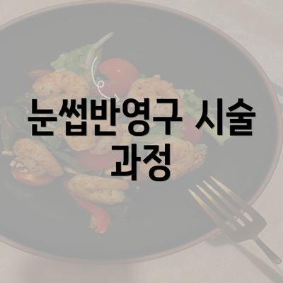 눈썹반영구 시술 과정