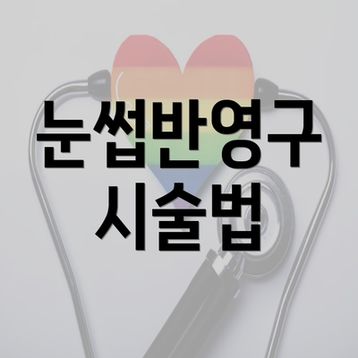 눈썹반영구 시술법