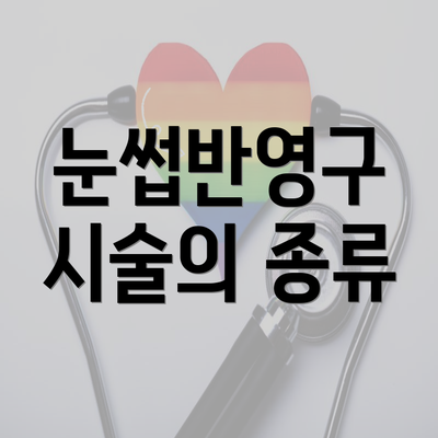 눈썹반영구 시술의 종류