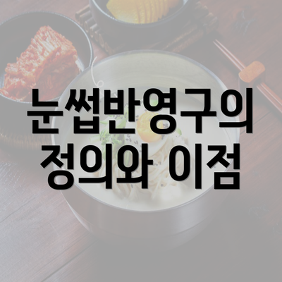 눈썹반영구의 정의와 이점