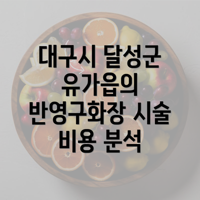 대구시 달성군 유가읍의 반영구화장 시술 비용 분석