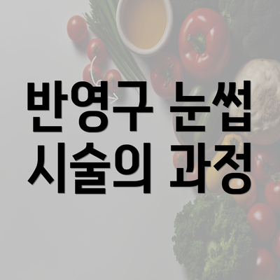 반영구 눈썹 시술의 과정