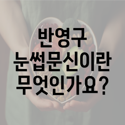 반영구 눈썹문신이란 무엇인가요?