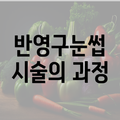 반영구눈썹 시술의 과정