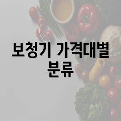 보청기 가격대별 분류