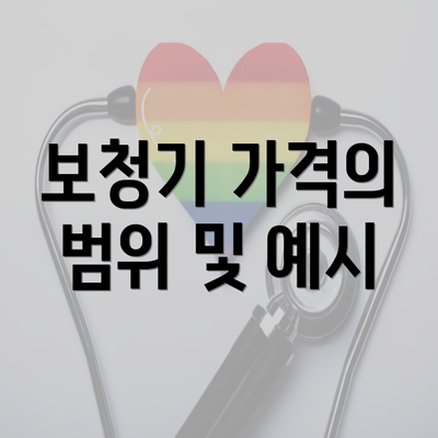 보청기 가격의 범위 및 예시