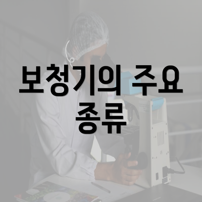 보청기의 주요 종류