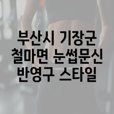 부산시 기장군 철마면 눈썹문신 반영구 스타일