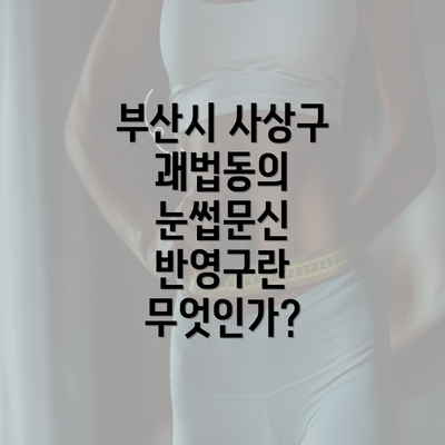 부산시 사상구 괘법동의 눈썹문신 반영구란 무엇인가?