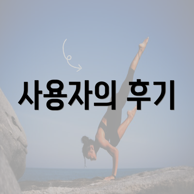 사용자의 후기