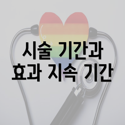 시술 기간과 효과 지속 기간