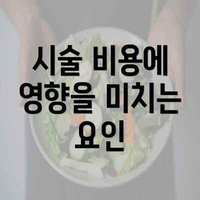 시술 비용에 영향을 미치는 요인