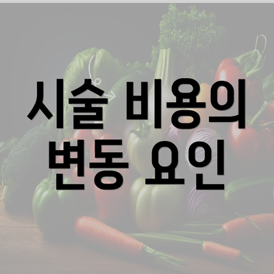 시술 비용의 변동 요인