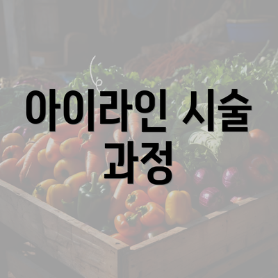 아이라인 시술 과정