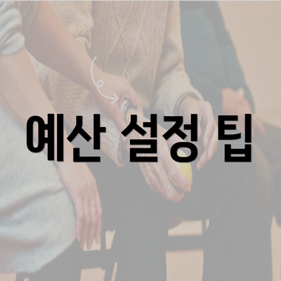 예산 설정 팁