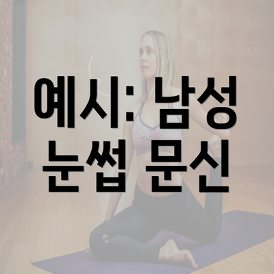 예시: 남성 눈썹 문신