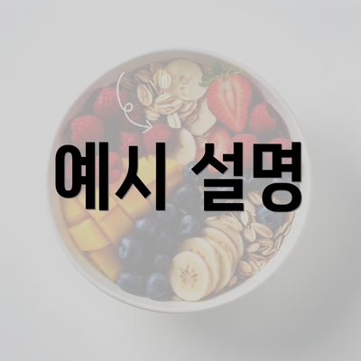 예시 설명