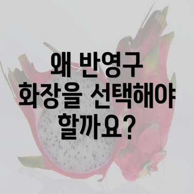 왜 반영구 화장을 선택해야 할까요?