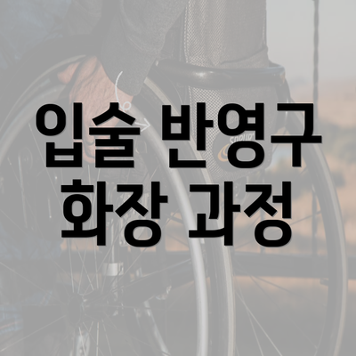 입술 반영구 화장 과정