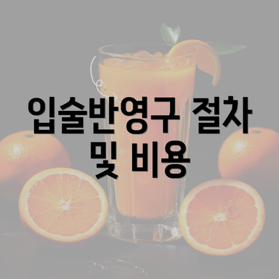 입술반영구 절차 및 비용