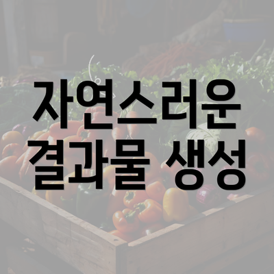 자연스러운 결과물 생성