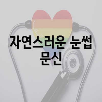 자연스러운 눈썹 문신