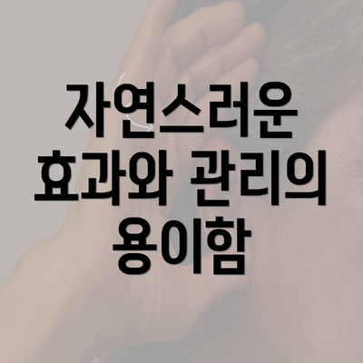 자연스러운 효과와 관리의 용이함