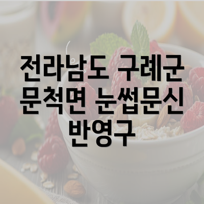 전라남도 구례군 문척면 눈썹문신 반영구