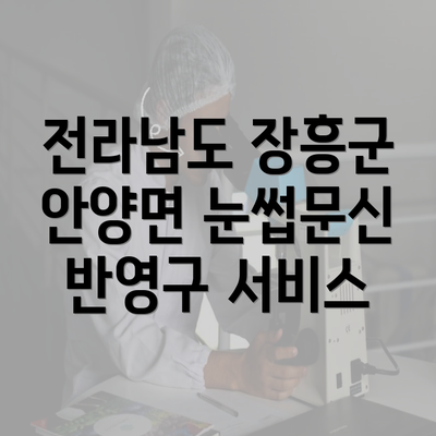 전라남도 장흥군 안양면 눈썹문신 반영구 서비스