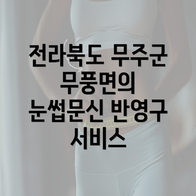 전라북도 무주군 무풍면의 눈썹문신 반영구 서비스