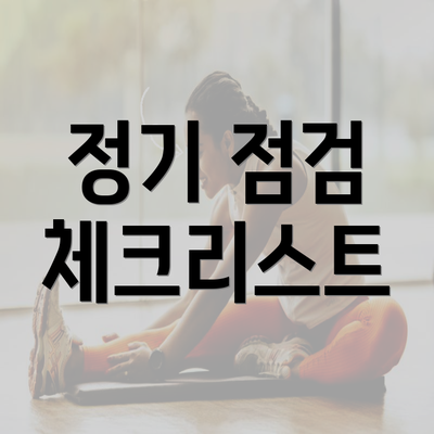 정기 점검 체크리스트