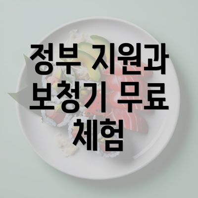 정부 지원과 보청기 무료 체험