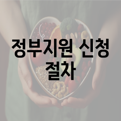 정부지원 신청 절차