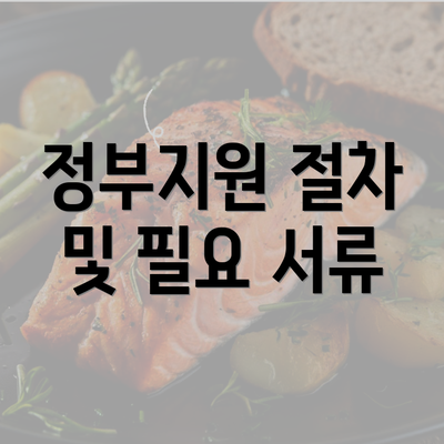 정부지원 절차 및 필요 서류