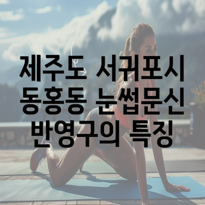 제주도 서귀포시 동홍동 눈썹문신 반영구의 특징