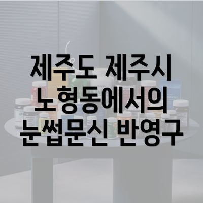 제주도 제주시 노형동에서의 눈썹문신 반영구