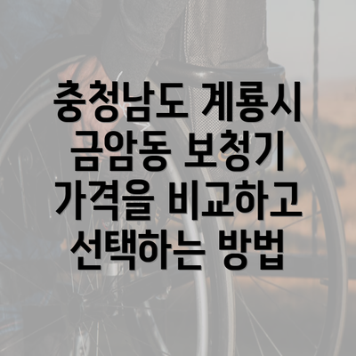 충청남도 계룡시 금암동 보청기 가격을 비교하고 선택하는 방법