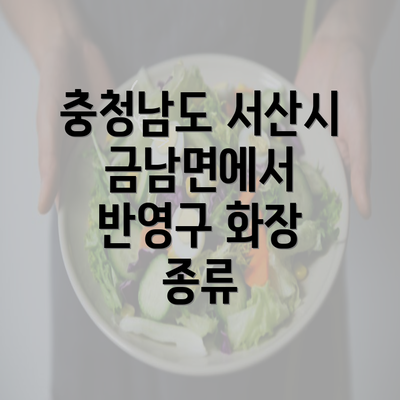 충청남도 서산시 금남면에서 반영구 화장 종류