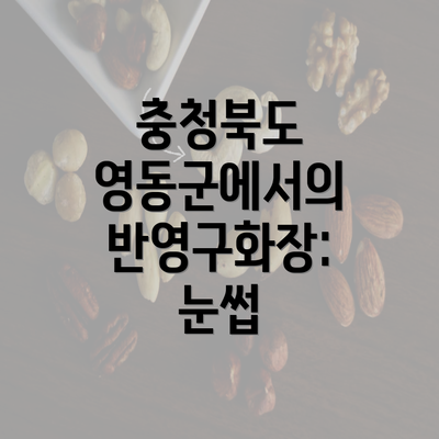 충청북도 영동군에서의 반영구화장: 눈썹