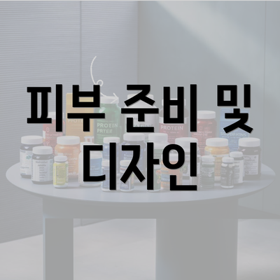 피부 준비 및 디자인