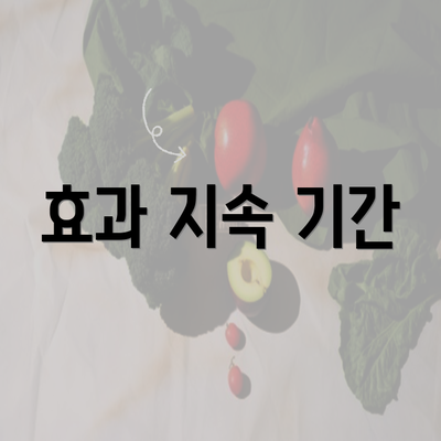 효과 지속 기간