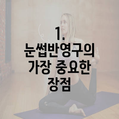 1. 눈썹반영구의 가장 중요한 장점