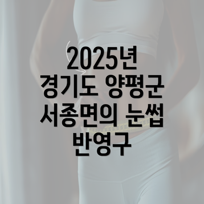 2025년 경기도 양평군 서종면의 눈썹 반영구