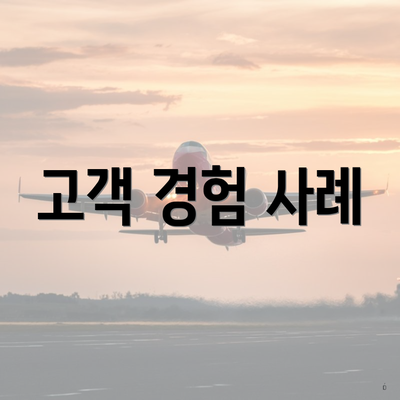 고객 경험 사례