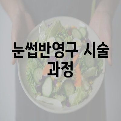 눈썹반영구 시술 과정