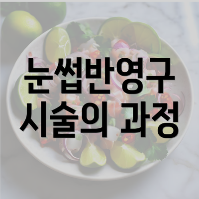 눈썹반영구 시술의 과정